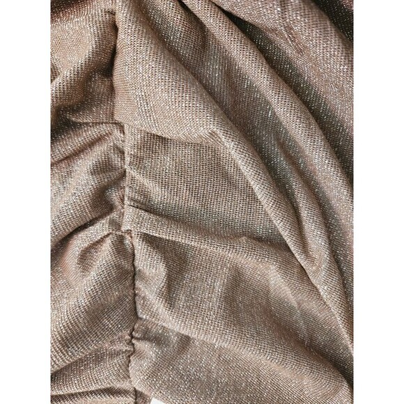 Women's Long Sleeve Off the Shoulder Shirts Tight Fitted Ruched - Size SM - Picture 5 of 6